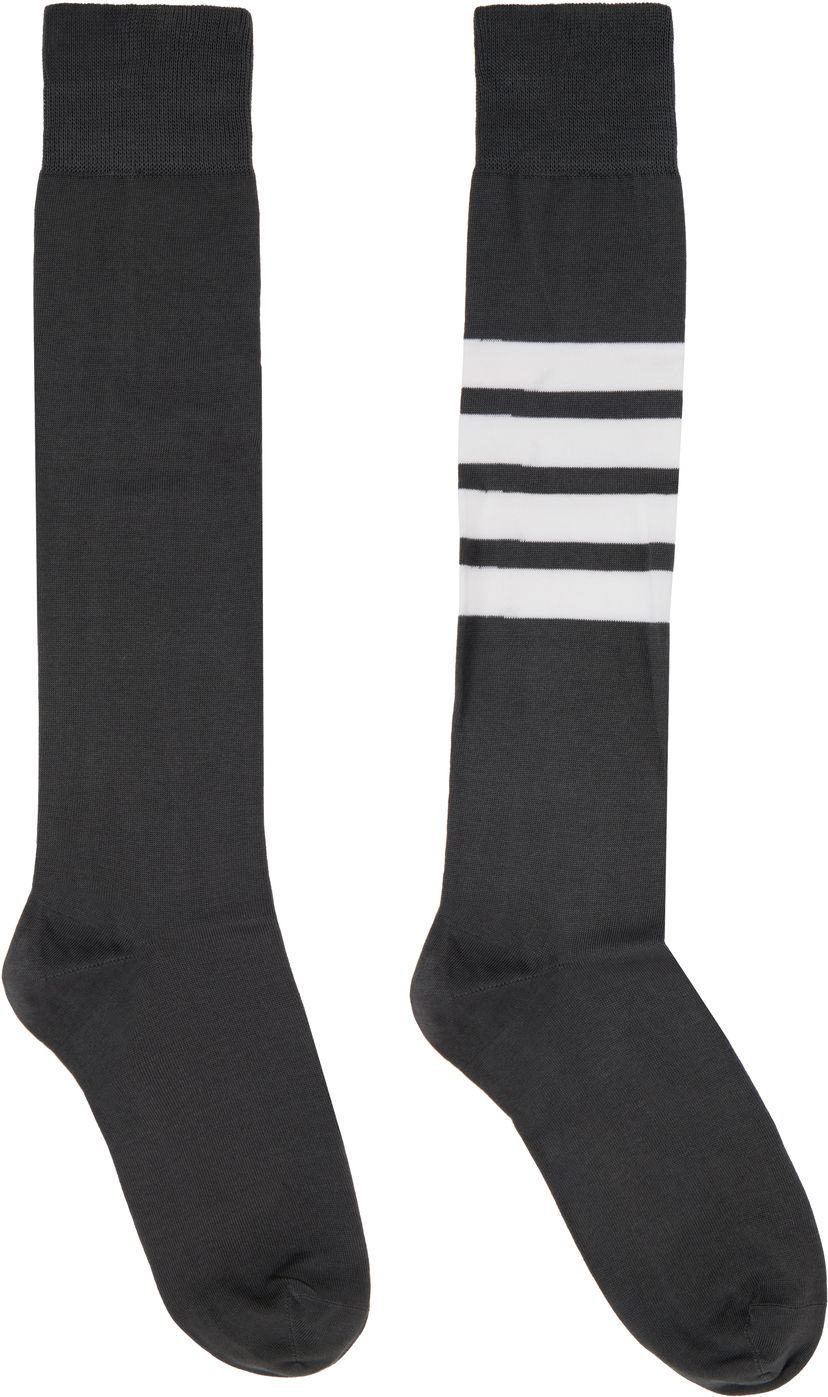 Sokker Thom Browne 4-Bar Over The Calf Socks Grå | FAS026B-01690