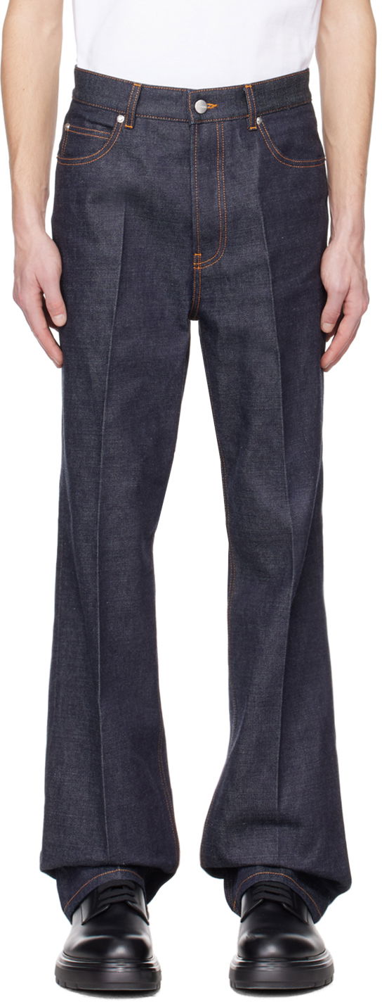Jeans FERRAGAMO Five-Pocket Indigo Jeans Mørkeblå | 771171