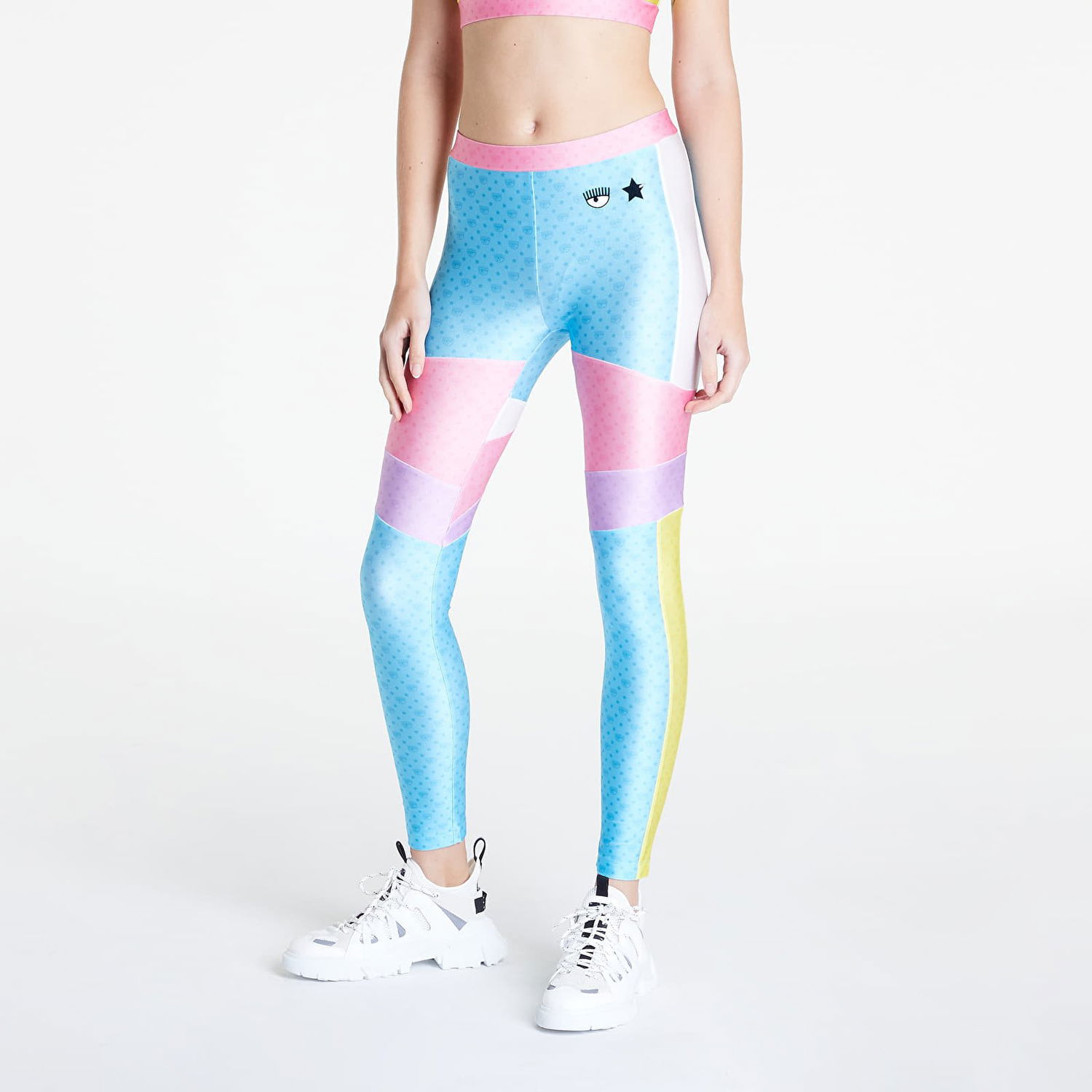 Leggings Chiara Ferragni Logomania Patchwork Leggings Flerfarvet | 73CBC106JS139211, 0