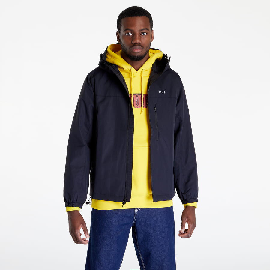 Vindjakke HUF Essentials Zip Standard Shell Sort | JK00350 BLACK, 0
