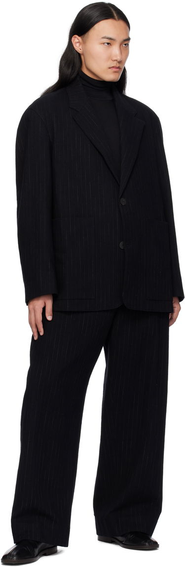 Jakke Studio Nicholson Studio Nicholson Conde Pinstripe Blazer Sort | CONDE SNM - 1251, 3