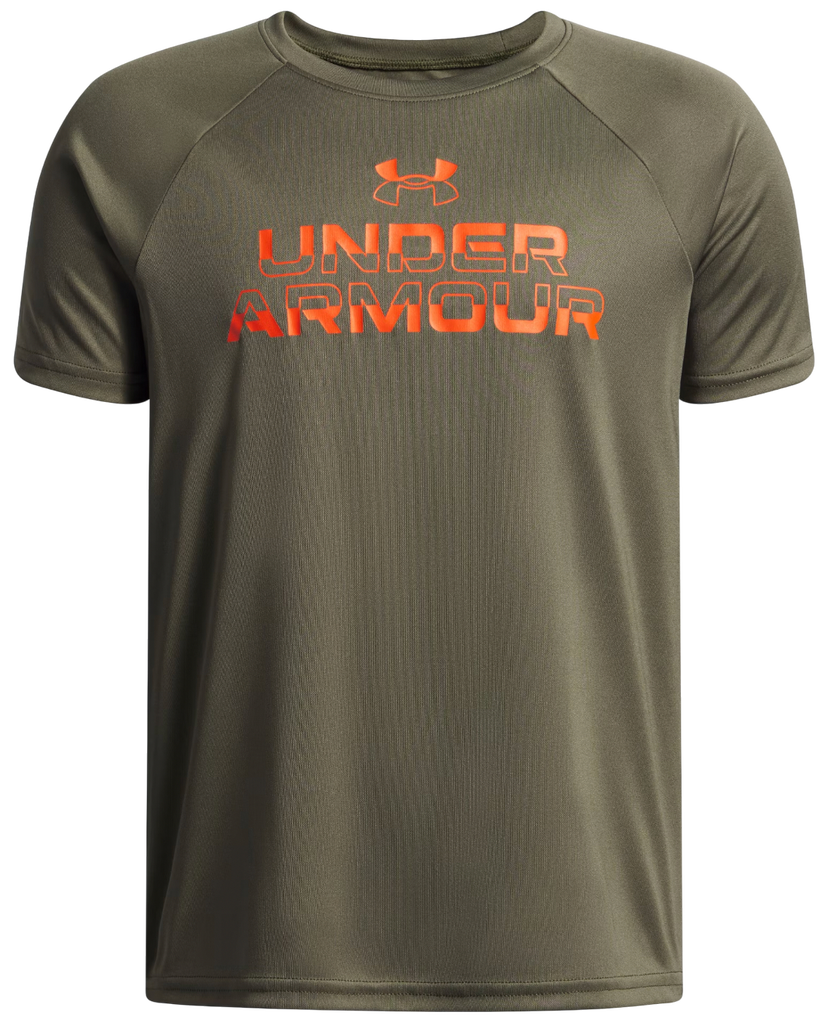 T-shirt Under Armour Tech Split Wordmark Short Sleeve T-Shirt Grøn | 1383010-390
