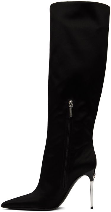 Sneakers og sko Dolce & Gabbana Tall Satin Boots Sort | CU1126 A7630, 2