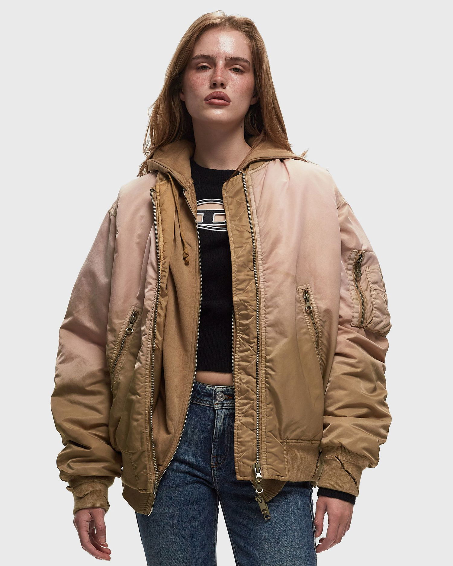 Bomberjakke Diesel G-KAMILA JACKET Beige | A10662-0DNAR-7BD, 1
