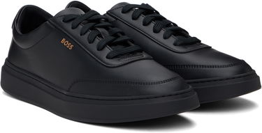Sneakers og sko BOSS BOSS Coated-Leather Logo Sort | 50536504, 3