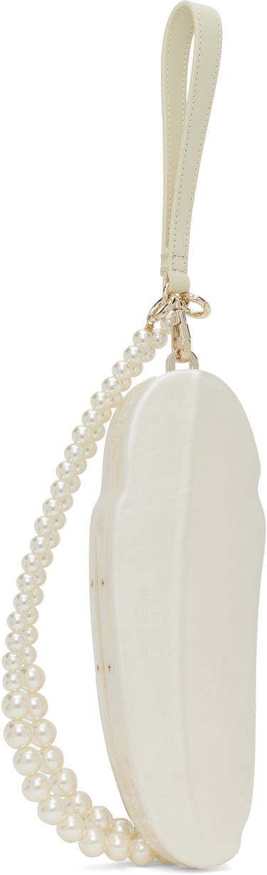 Håndtaske Simone Rocha Simone Rocha Feather Pearl Bag Hvid | BAG180CB 0773, 2