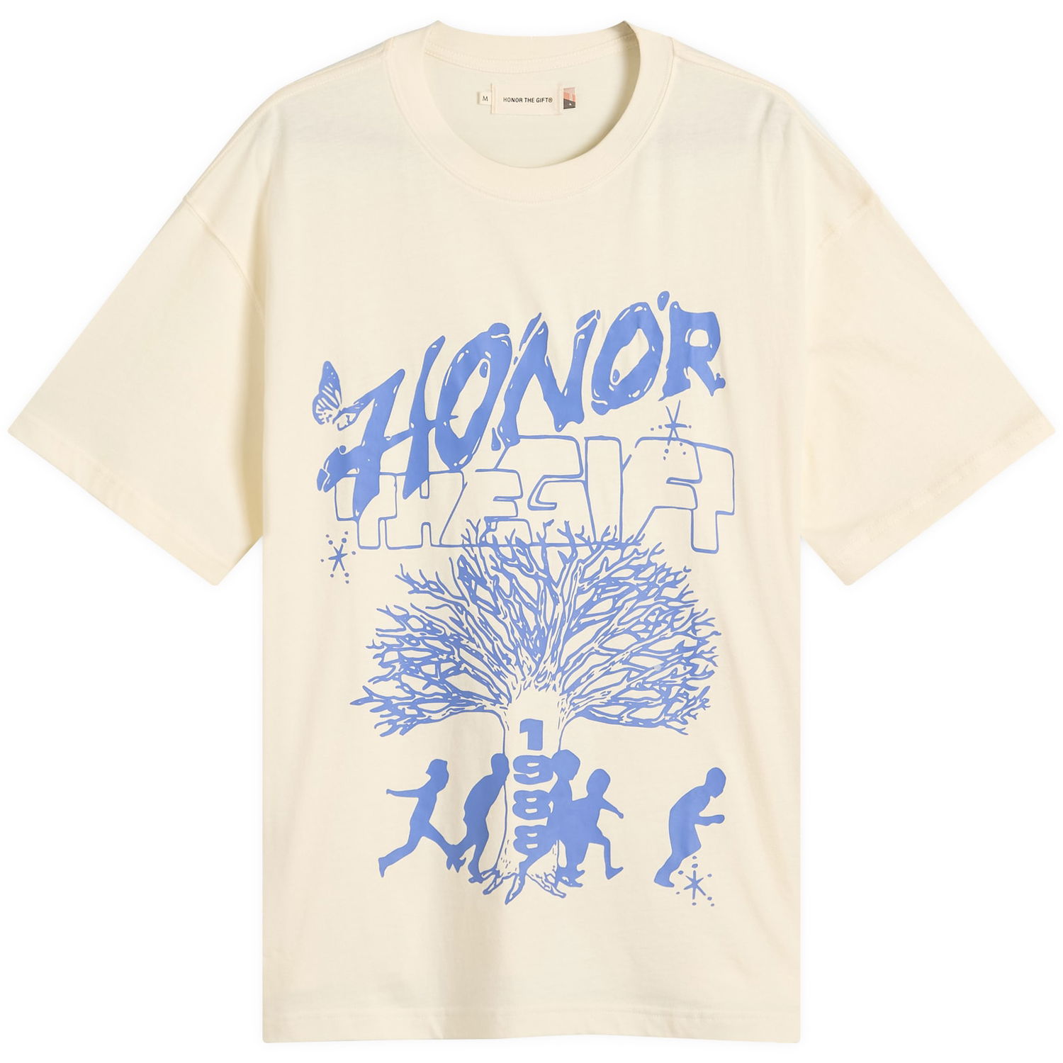 T-shirt Honor The Gift Family Tree Graphic Tee Beige | HTG250244-BON, 1