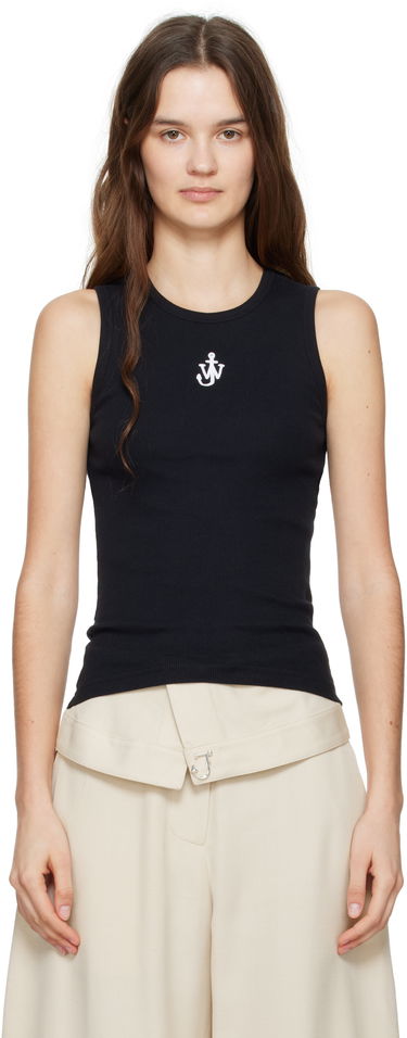Tanktop JW Anderson JW Anderson Anchor Logo Ribbed Tank Top Sort | JO0248-PG1717, 0