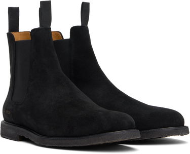 Tøj Common Projects Common Projects Waxed Suede Chelsea Boots Sort | ARTICLE 2495, 3