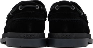 Tilbehør BOSS Hugo Suede Fringe Trim Loafers Sort | 50536224, 1