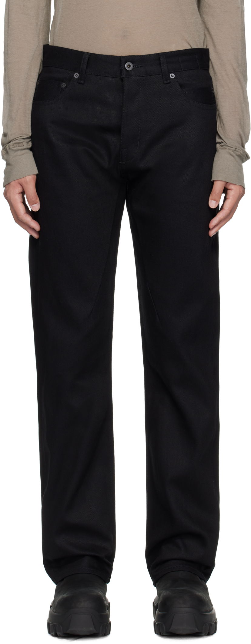 Jeans Rick Owens Rick Owens DRKSHDW Hollywood Kurdt Jeans Sort | DL01E6399 BLKJP