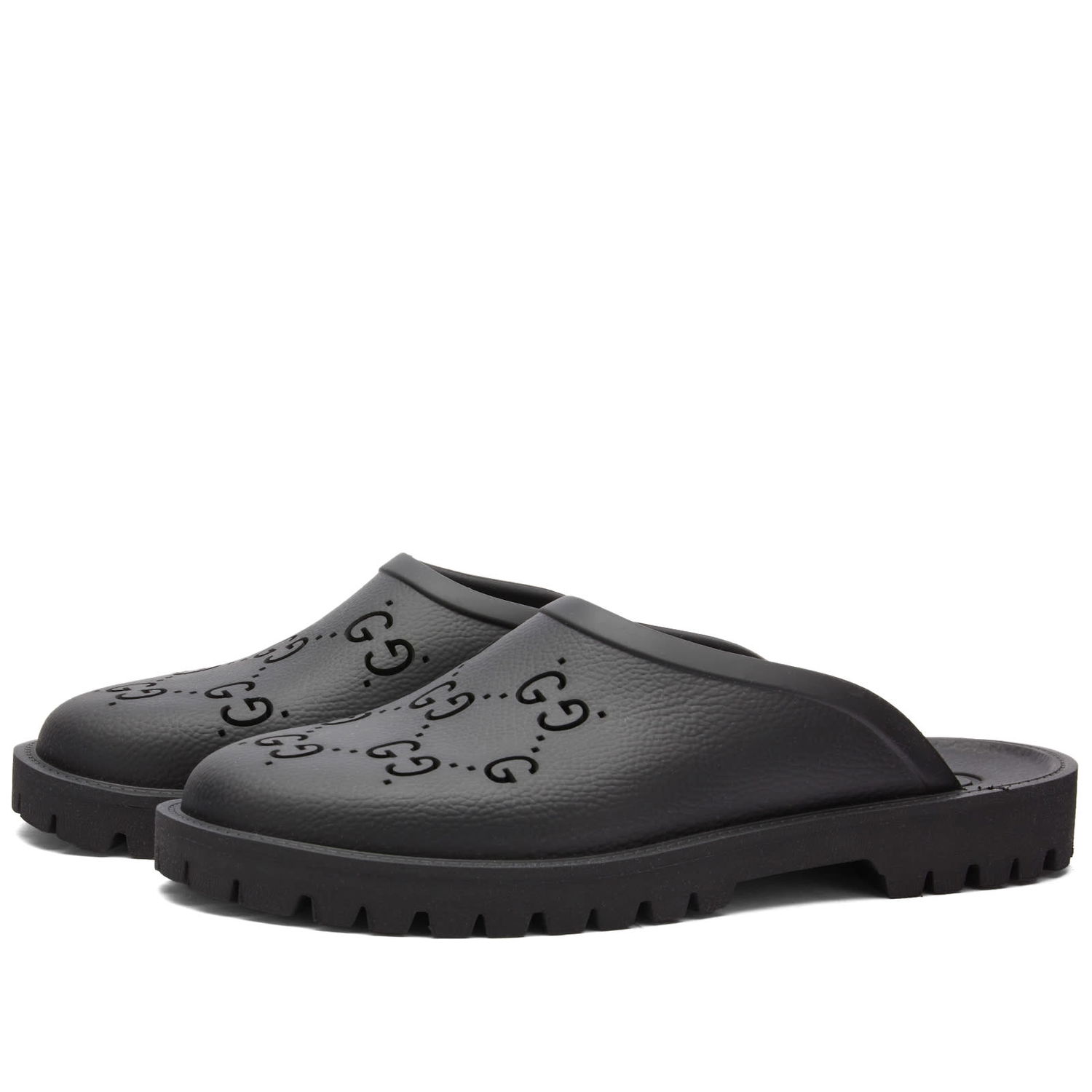 Sneakers og sko Gucci Men's Ella Embossed GG Trek Slide Black Sort | 655517-JFB00-1000, 0