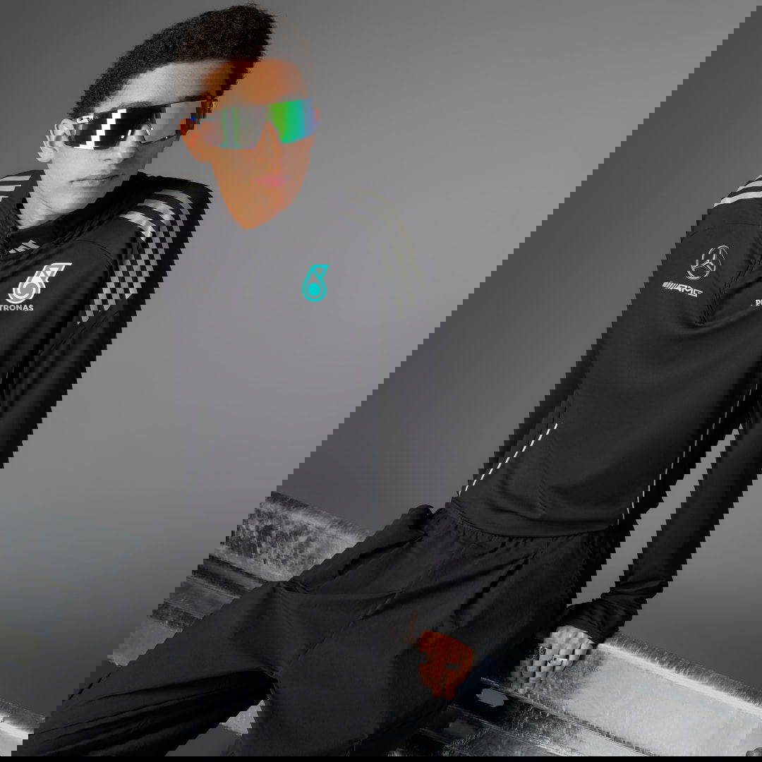 Sweatshirt adidas Performance Mercedes-AMG Petronas Formula One Team Mechanics Quarter-Zip Sweatshirt Sort | JX8267, 0