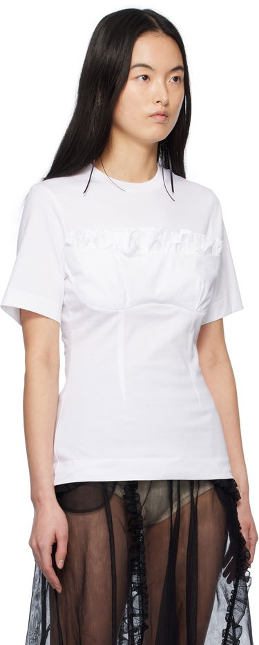 T-shirt Simone Rocha Simone Rocha Balconette Bust Detail T-Shirt Hvid | 5323 0553, 1