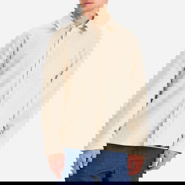 Skjorte A.P.C. Men's Basile Marl Cotton Overshirt Beige | COGEV-H02709-AAD, 2