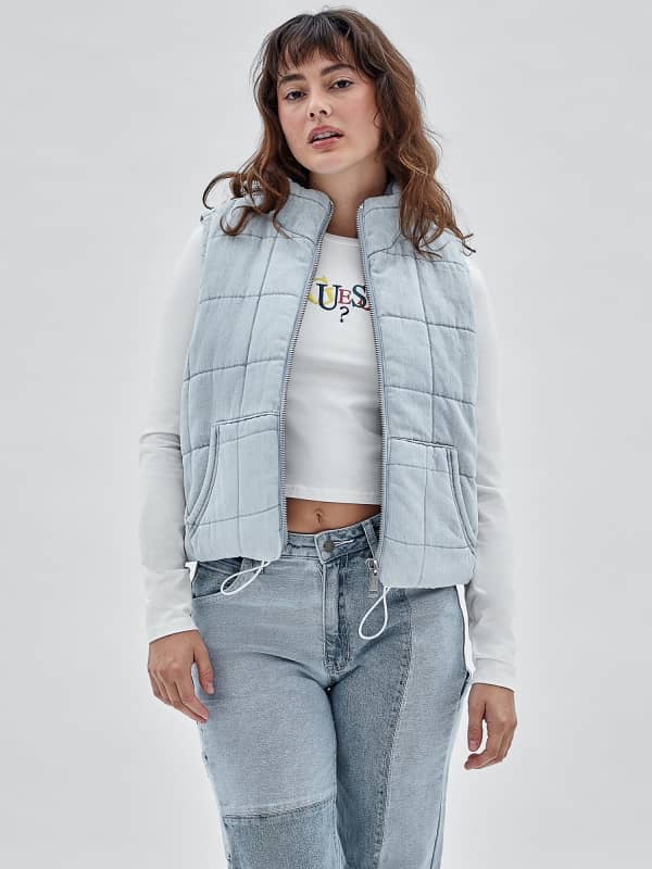 Vest GUESS Cotton Puffer Blå | W2RXN4D4RF0, 0