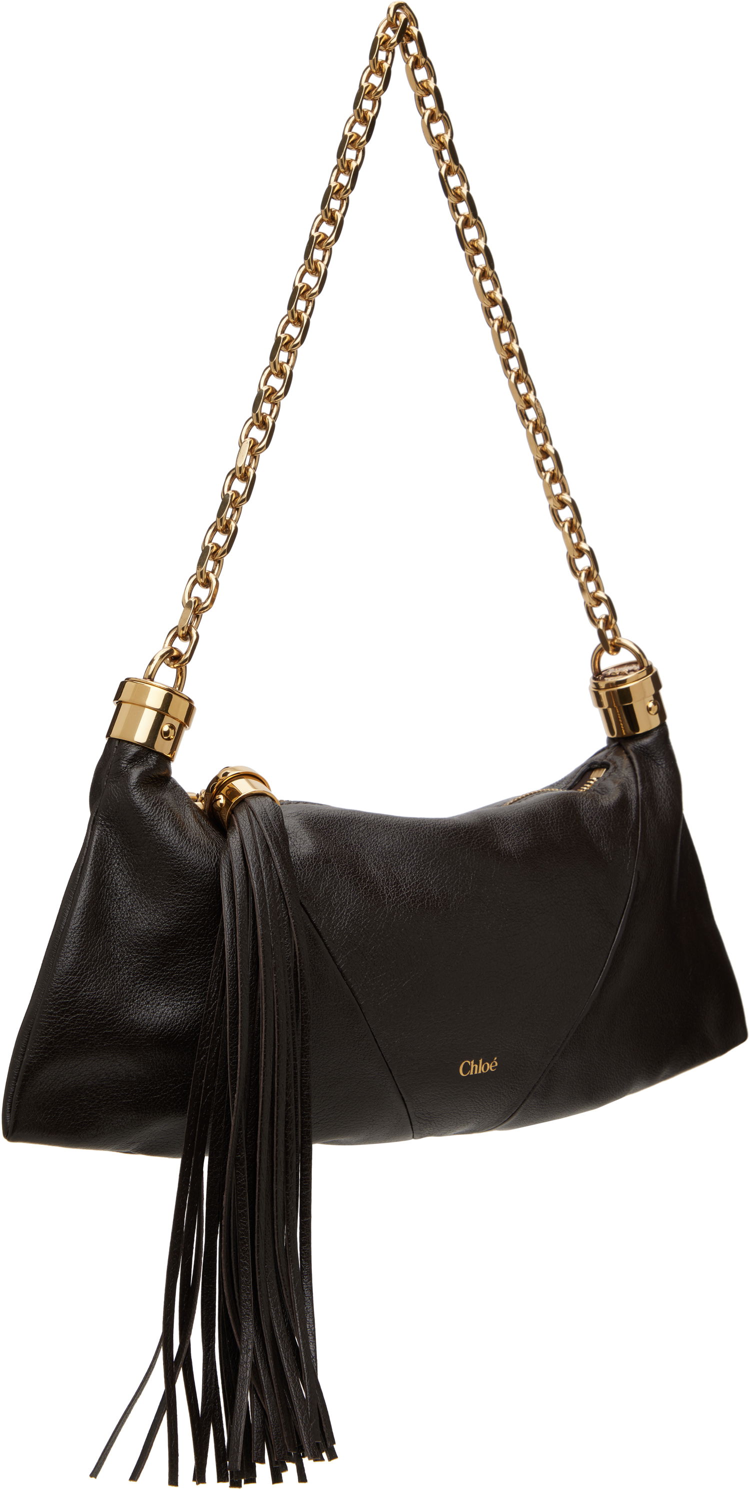 Håndtaske CHLOÉ Chloe Small 'Foulard' Shoulder Bag with Tassel Brun | CHC25SS447O37, 1