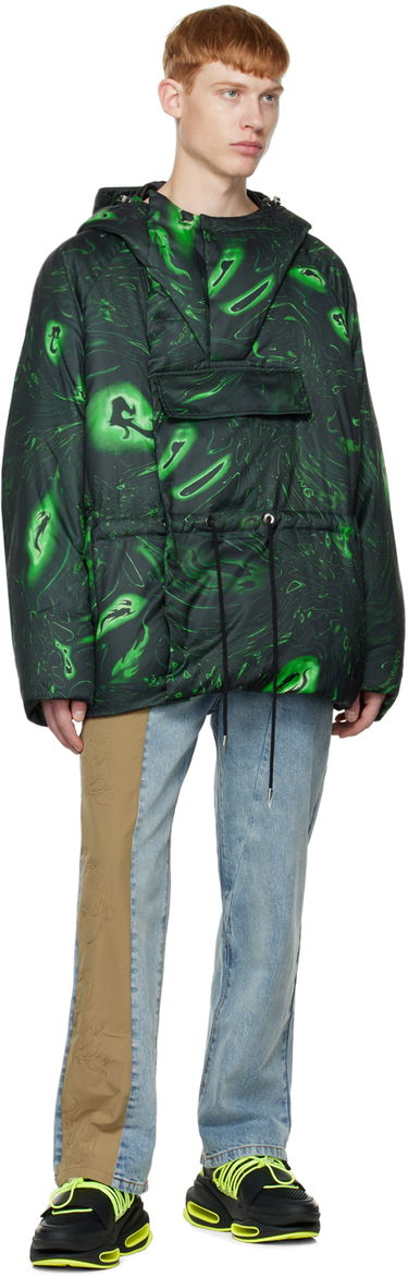 Parka Feng Chen Wang Feng Chen Wang Graphic Down Jacket Grøn | FUF14JK05, 3