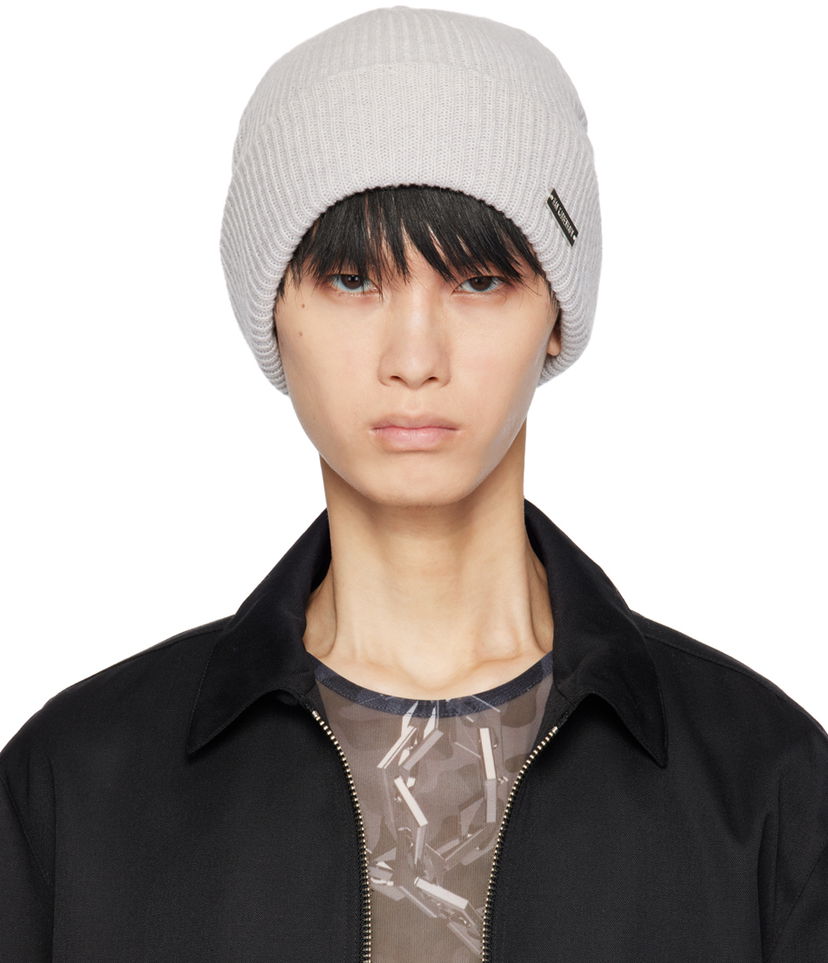 Beanie Han Kjøbenhavn Logo-Appliqued Ribbed Knit Beanie Grå | A-133070