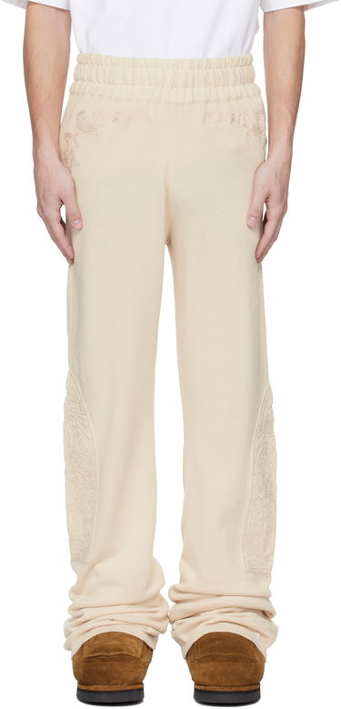 Joggingbukser Who Decides War Who Decides War Low Stained Glass Embroidered Sweatpants Beige | 1120820022SS25, 0