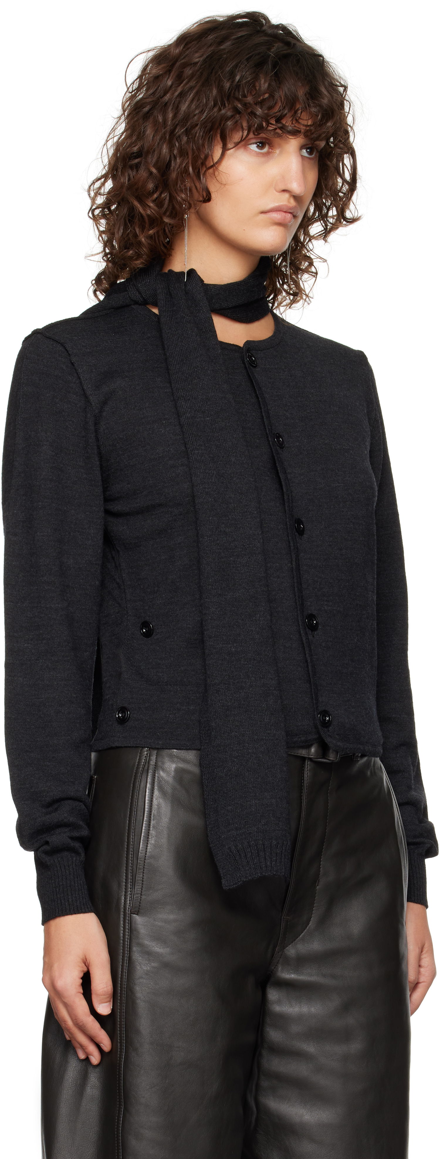 Sweater LEMAIRE LEMAIRE Cardigan With Scarf Sort | TO1251 LK087, 1