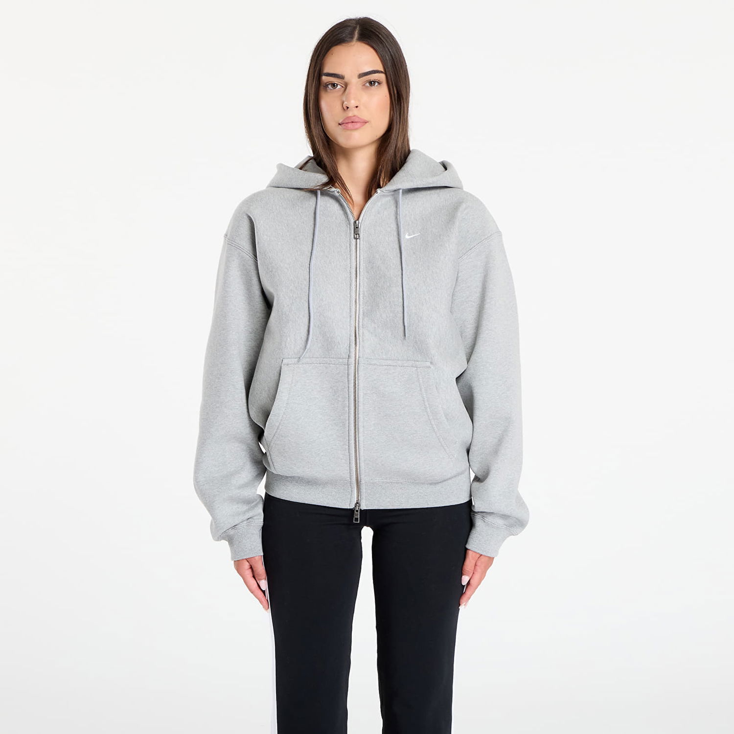 Sweatshirt Nike Solo Swoosh Full-Zip Fleece Hoodie Grå | HV1084-063, 1