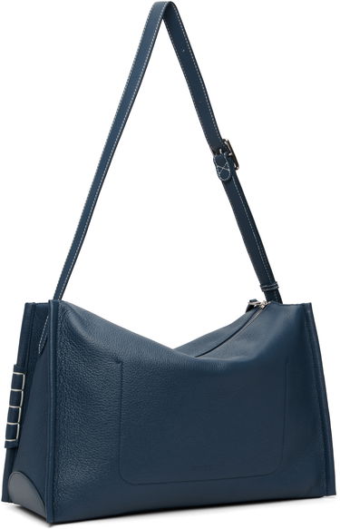 Skuldertaske JW Anderson JW Anderson Pebbled Leather Messenger Loafer Bag with Square Accents Brun | HB0749-LA0377, 4