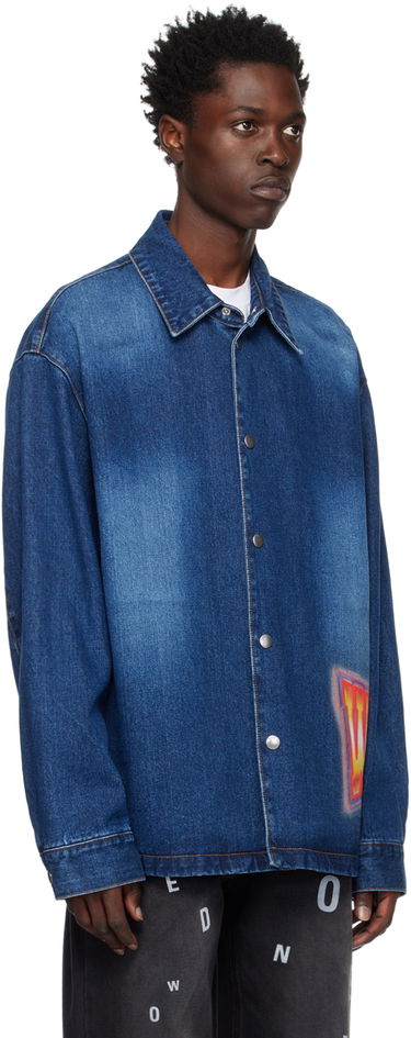 Skjorte We11done Painted Denim Jacket Blå | WD-DJ3-22-312-U-BL, 1