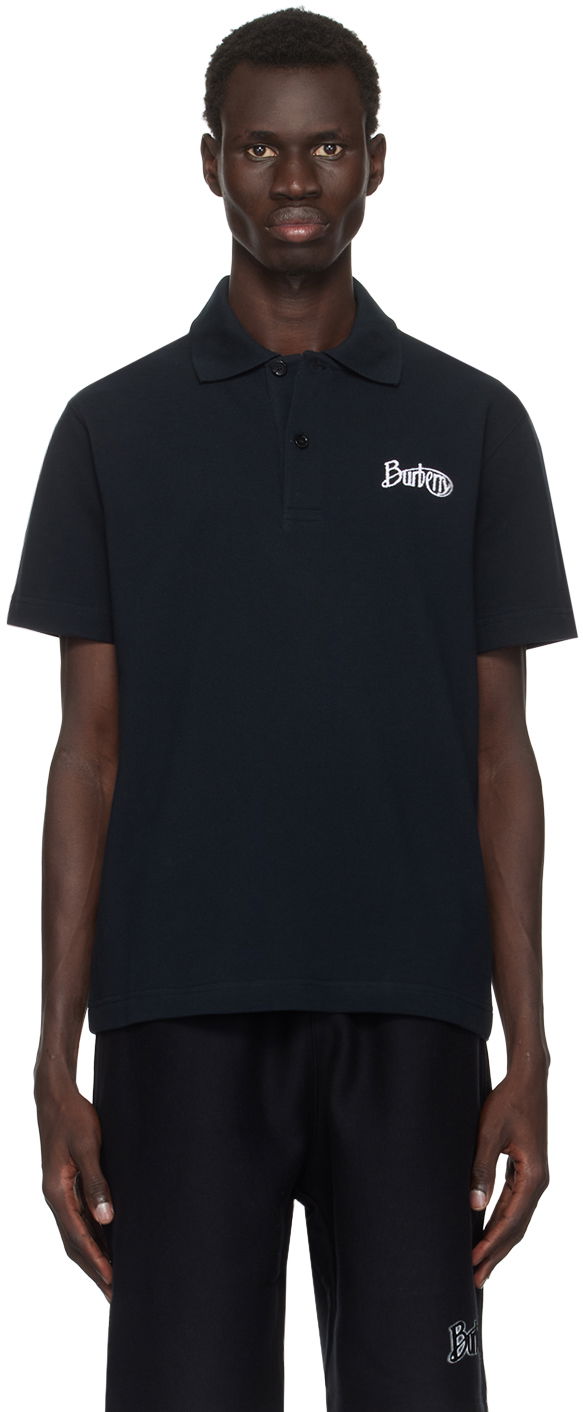 Polo skjorte Burberry Cotton Polo Mørkeblå | 8097528, 0