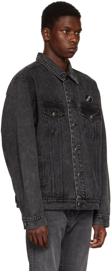 Jakke We11done We11done Faded Denim Jacket Sort | WD-DJ4-20-017-U-WB, 4