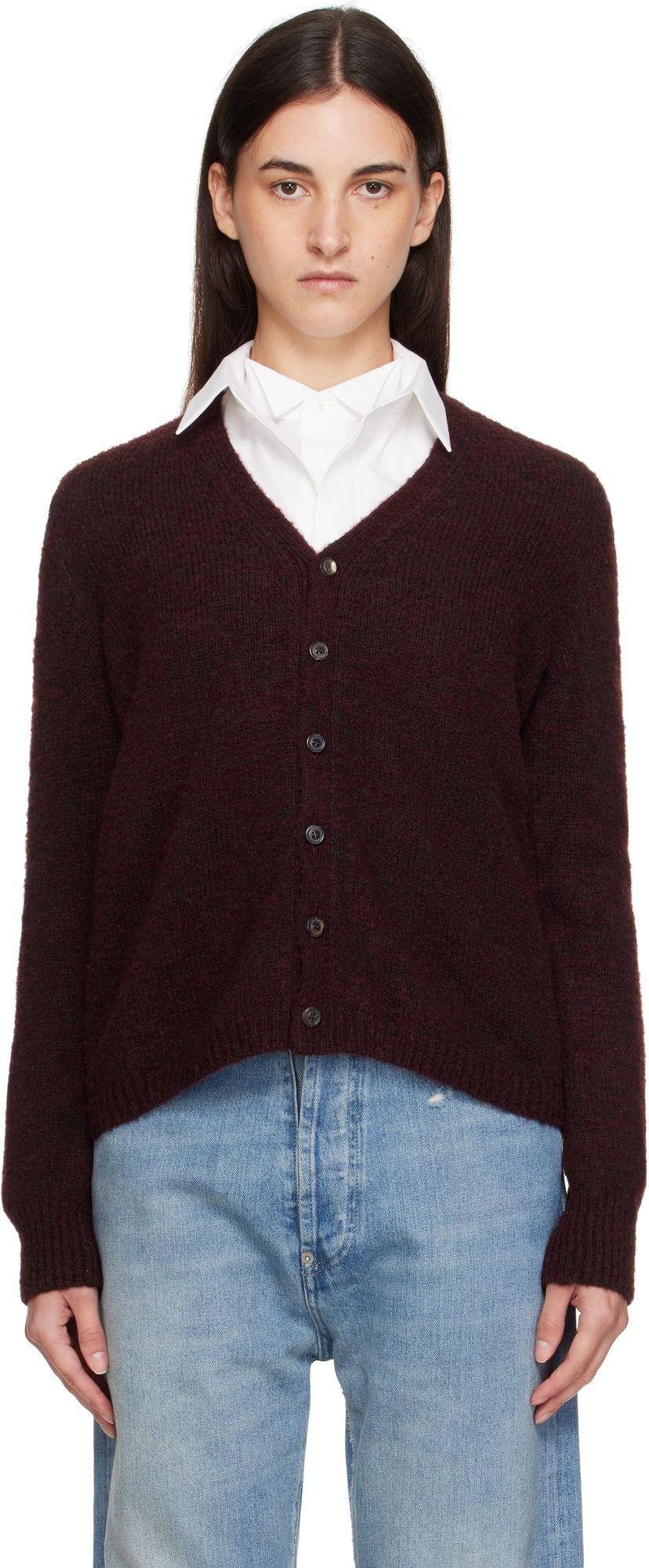 Sweater Maison Margiela Maison Margiela Wool Cardigan Bourgogne | S51HP0023 M13154