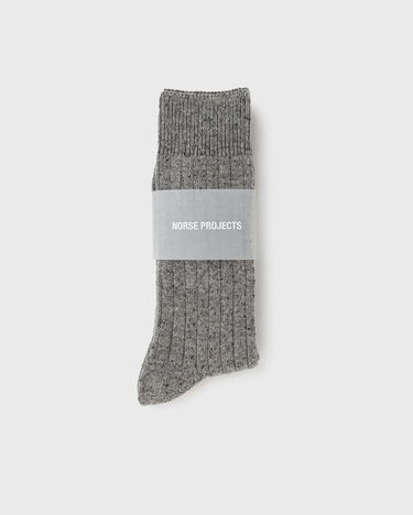 Sokker NORSE PROJECTS Bjarki Neps Wool Rib Sock Grå | N82-0008-1500, 3
