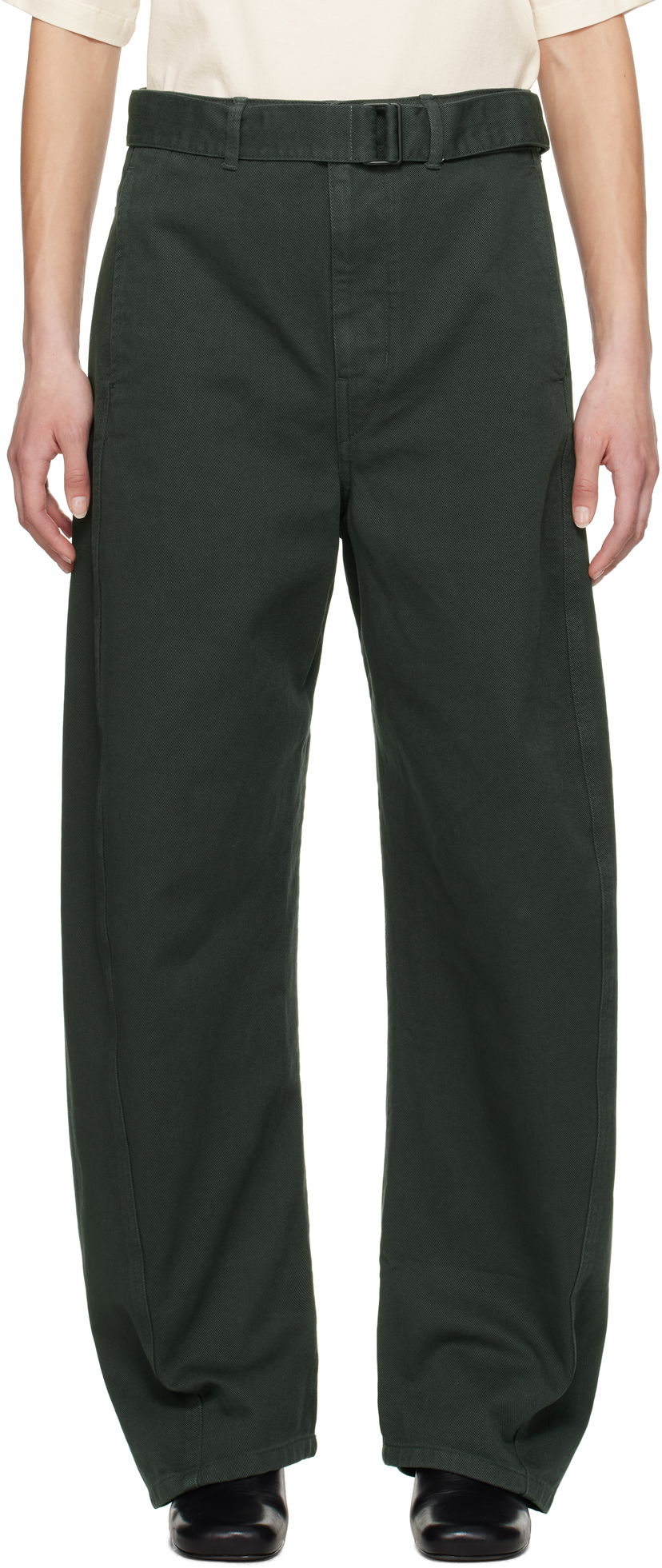 Cargo bukser LEMAIRE Lemaire Twisted Belted Trousers Grøn | PA326 LD1039