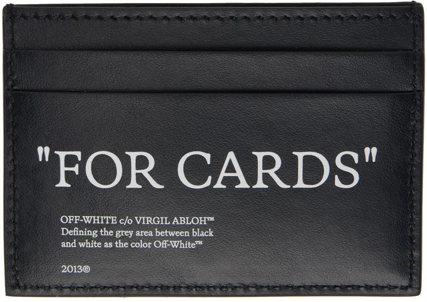 Tegnebog Off-White Black Quote Bookish Card Holder Sort | OMND067C99LEA0011001, 1