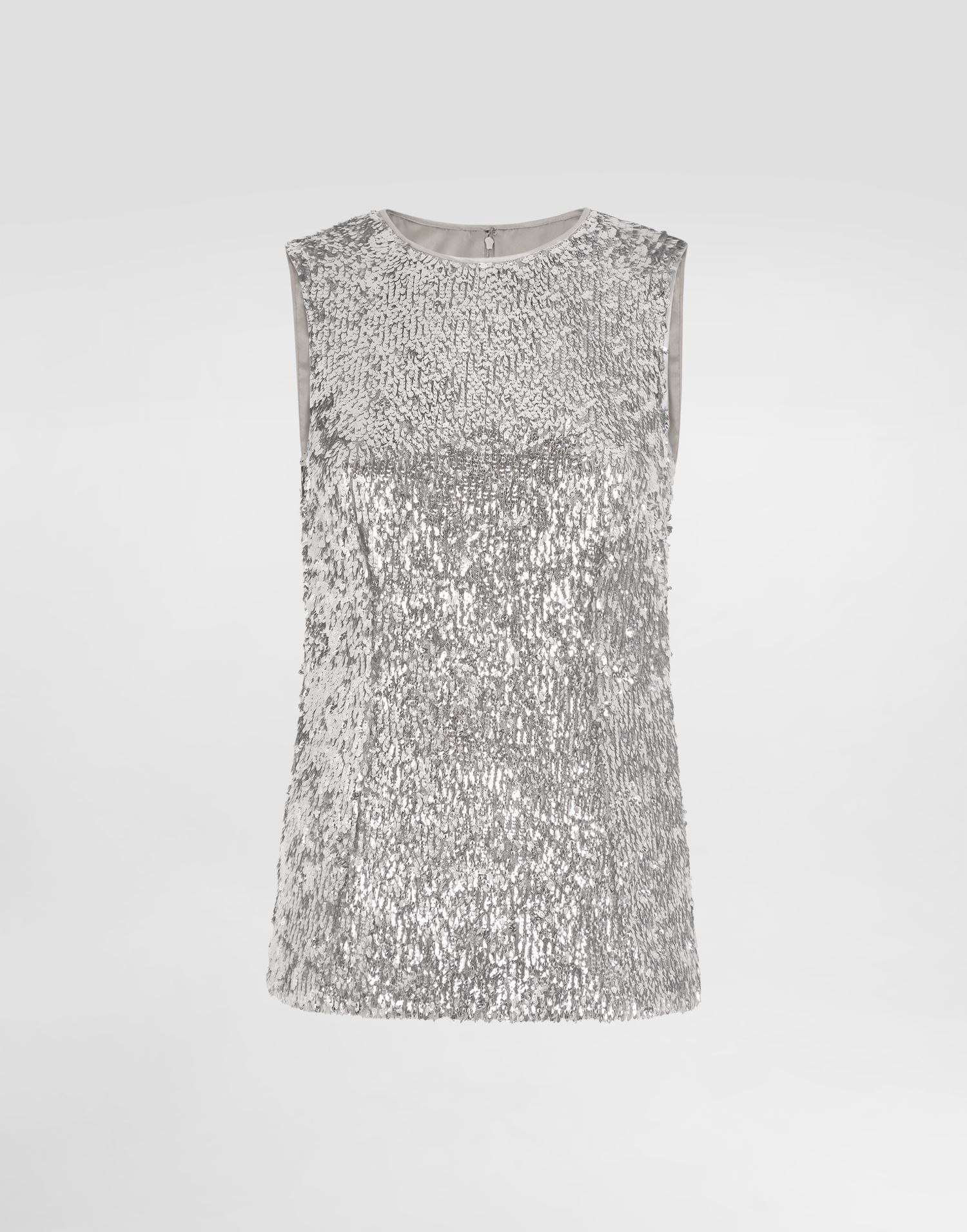 Tanktop Dolce & Gabbana Sleeveless Sequin Top Metalisk | F7AL1TFLSMCS0998, 0