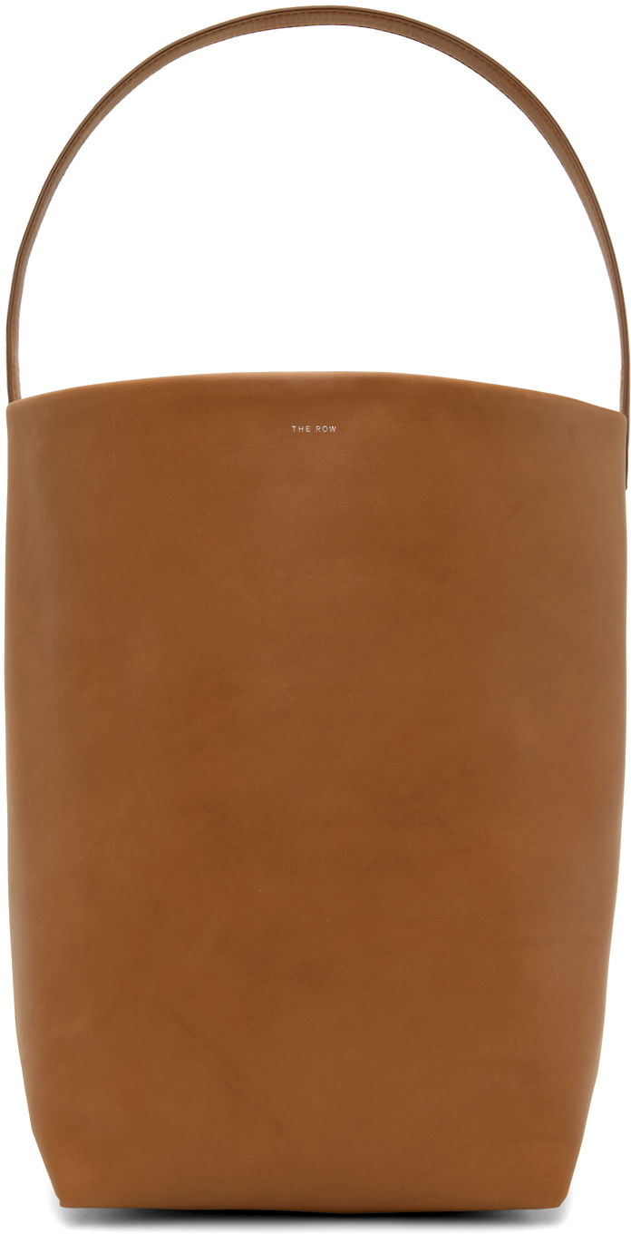 Mulepose The Row Large Leather Tote Bag Brun | W1273-L72