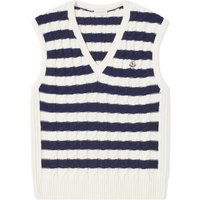 Sweater Moncler Striped Knit Vest Mørkeblå | 9I000-02-M1241-P70, 1