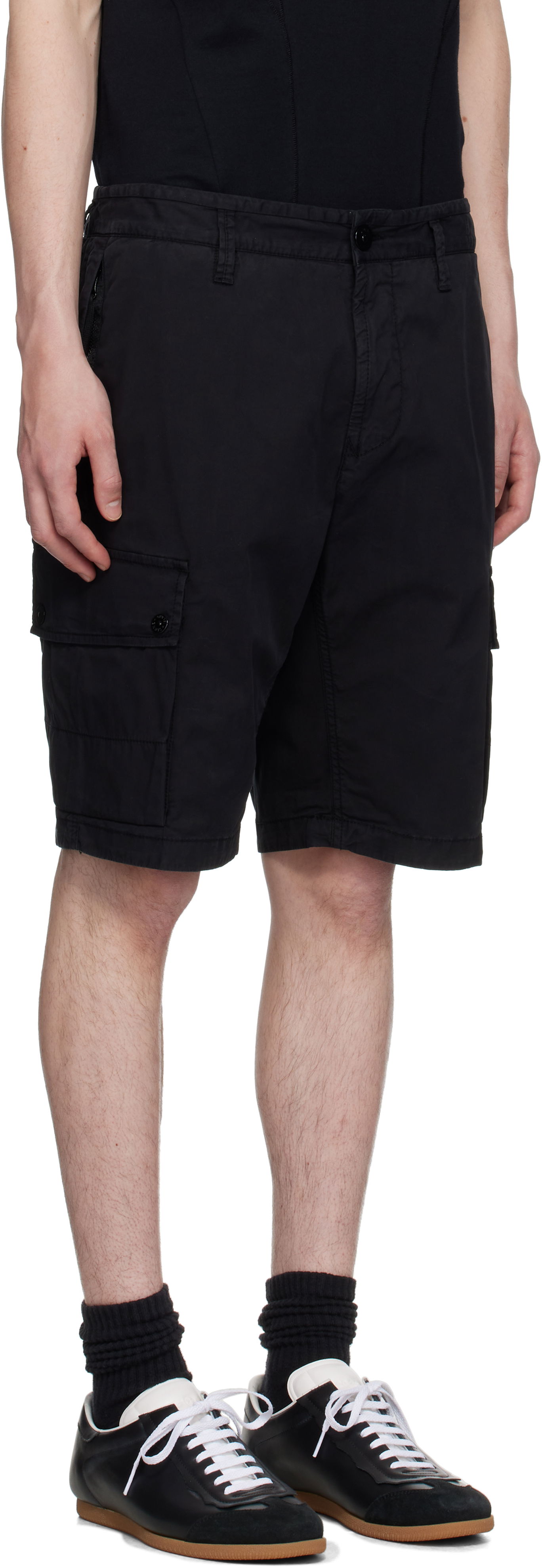 Shorts Stone Island Stone Island Supima Cotton Twill Stretch-TC Cargo Shorts Sort | K1S15L100011S0010, 1