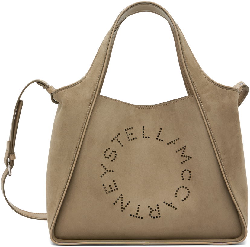 Mulepose Stella McCartney Stella McCartney Faux-Suede Logo & Piping Crossbody Tote Beige | 513860WP0590