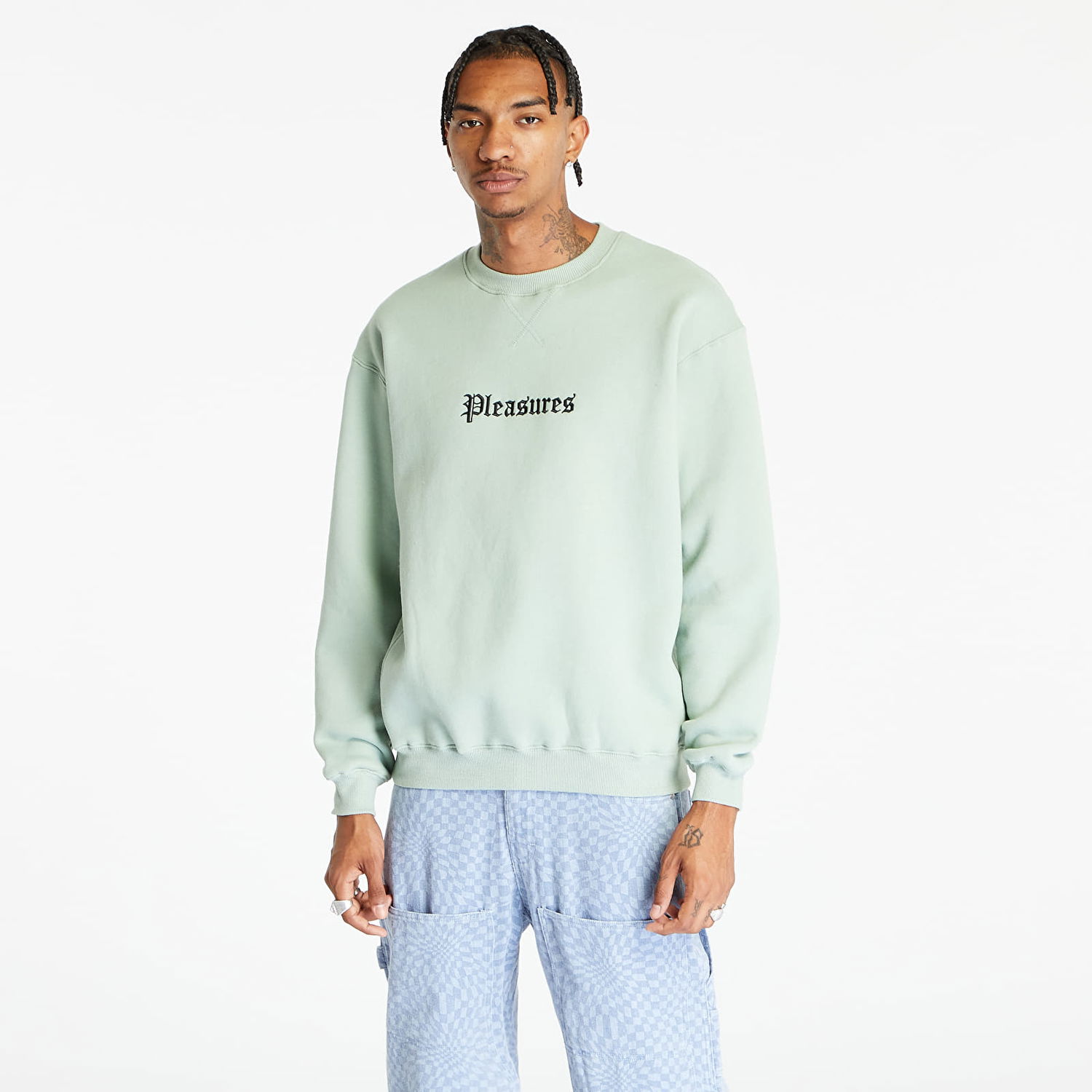 Sweatshirt Pleasures Recipe Crewneck Mint Grøn | P23F021 MINT, 0
