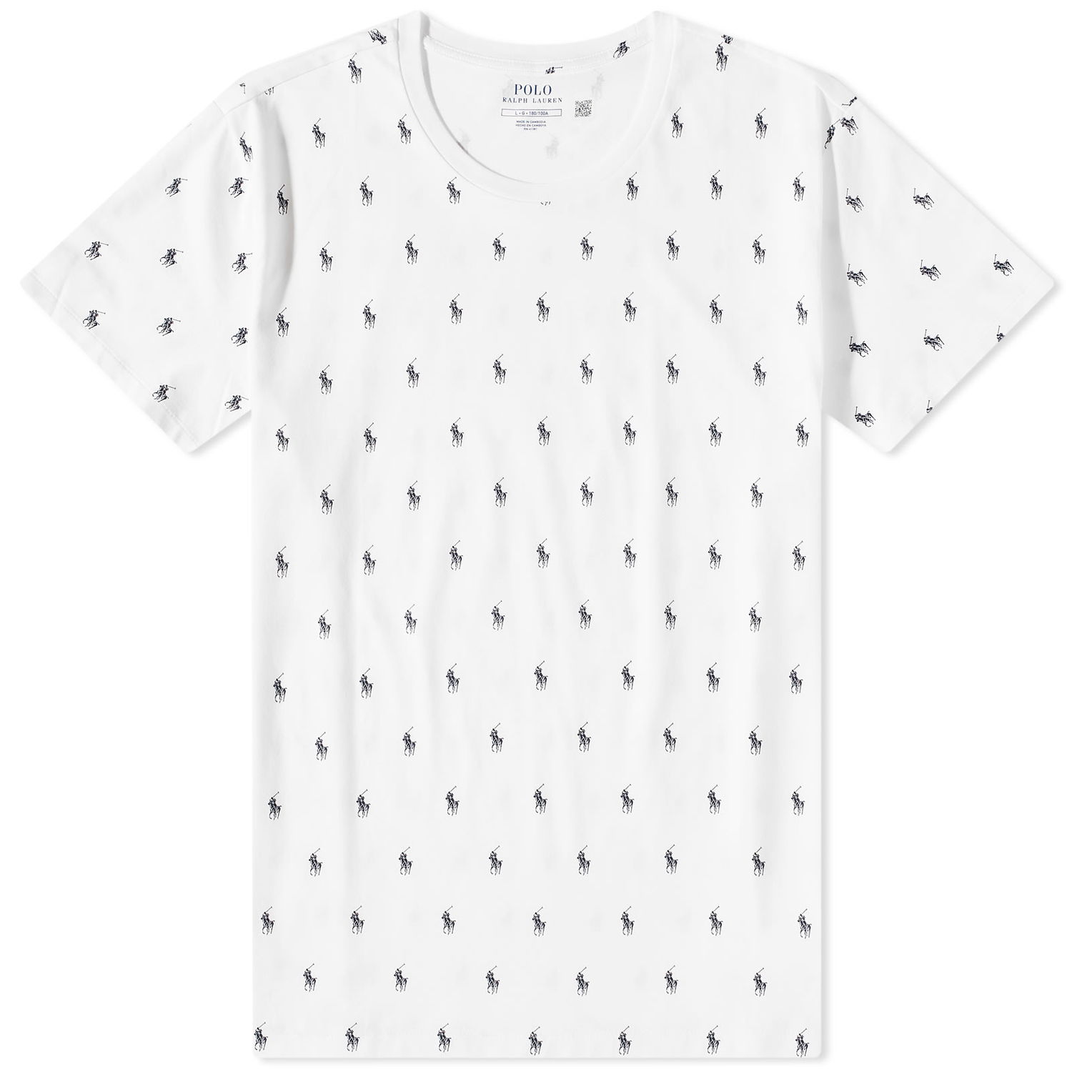 T-shirt Polo by Ralph Lauren All Over Pony Sleepwear Tee Hvid | 714899612001, 0