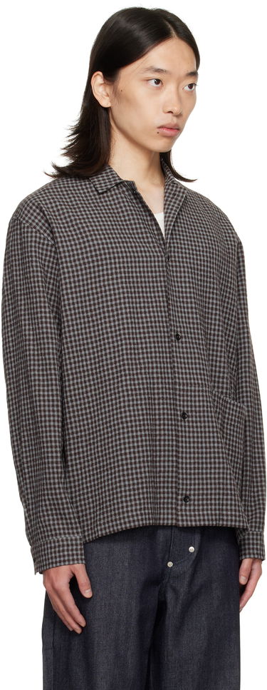 Skjorte sage NATION SAGE NATION Siesta Check Button-Down Shirt Brun | S139 SIESTA SHIRT WOOL COTTON, 1