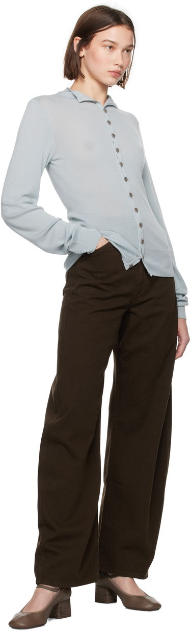 Sweater LEMAIRE Lemaire Fitted Seamless Cardigan Blå | TO1277 LK1032, 3