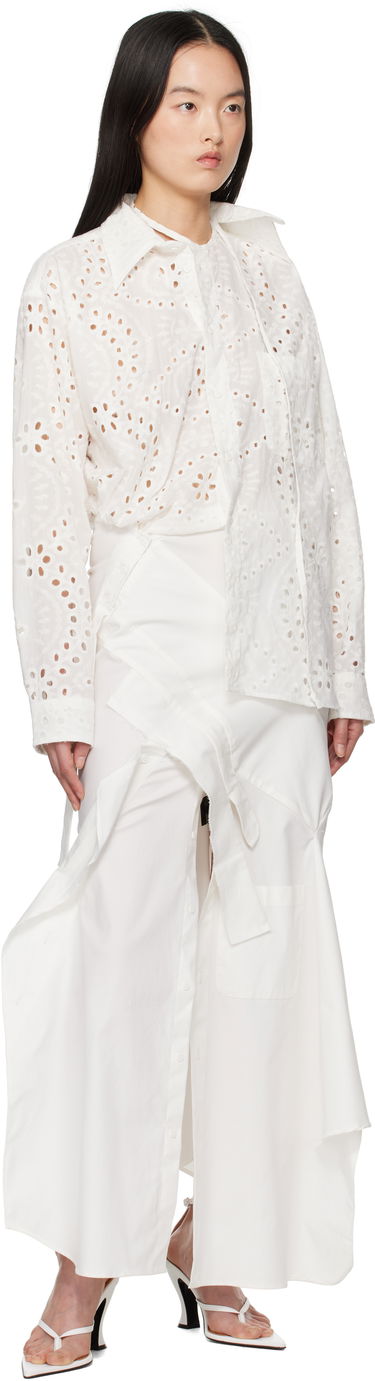 Kjole Ottolinger Ottolinger Deconstructed Shirting Midi Dress Hvid | 10650010601, 3