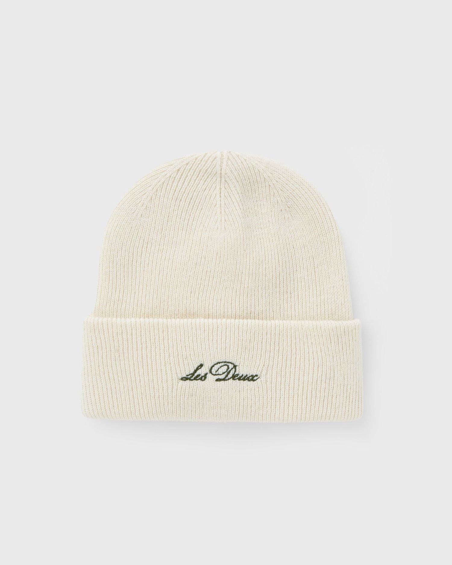 Beanie Les Deux Wayne Embroidered Knit Beanie Hvid | 1000673-215, 0