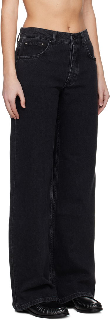 Jeans Anine Bing Hugh Black Denim Jeans Sort | A-06-1134-009, 4