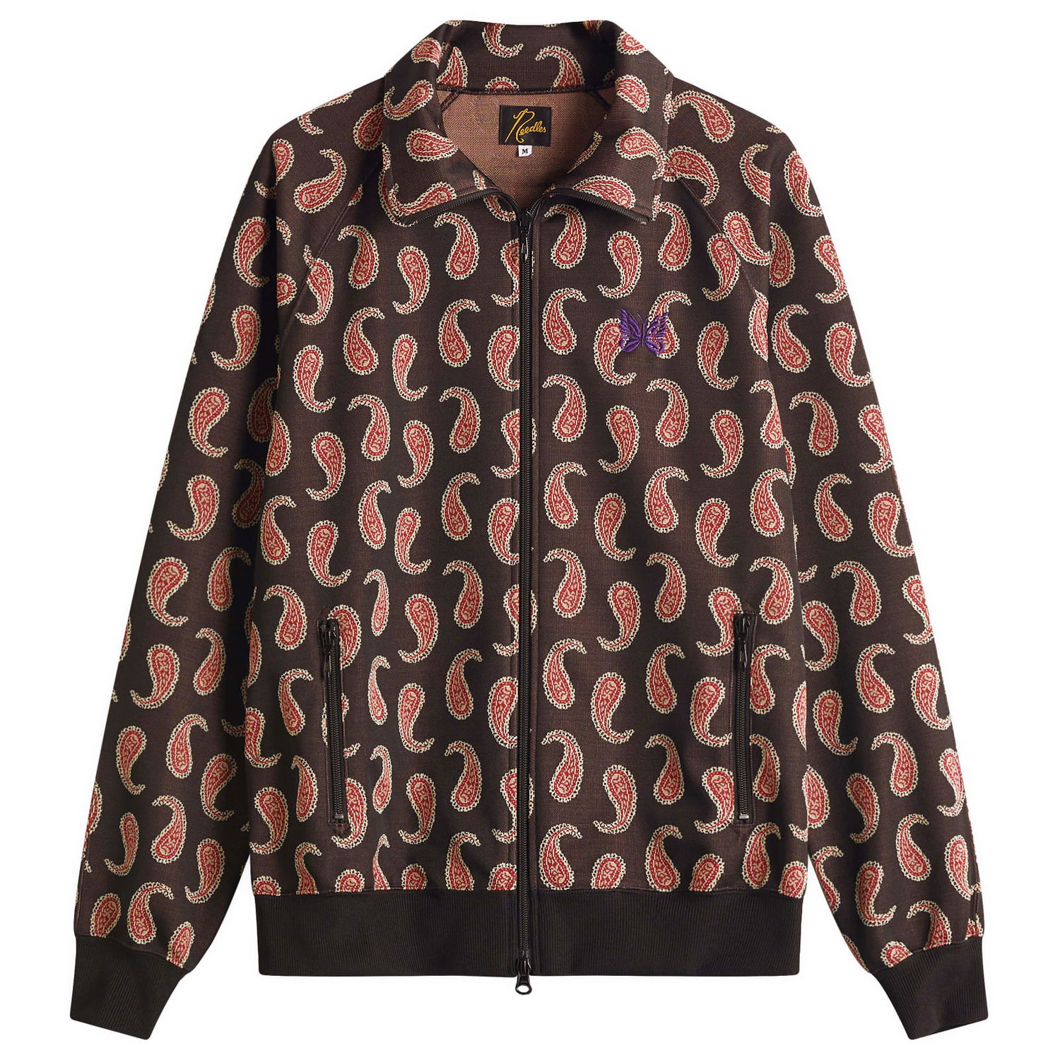 Sweatshirt Needles Needles Poly Jacquard Track Jacket Paisley Brun | QV315-A, 1