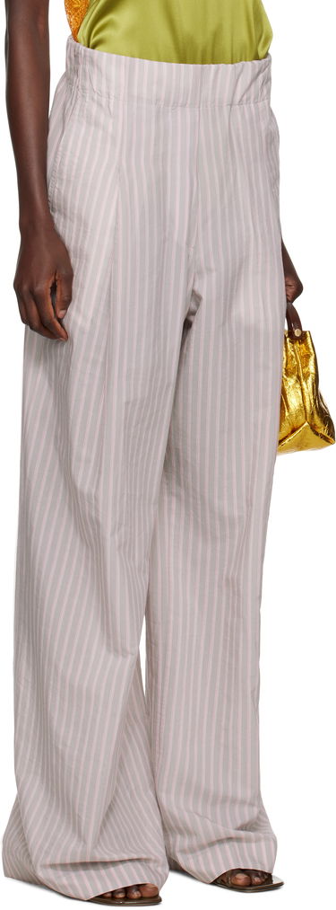 Bukser Dries Van Noten Dries Van Noten Striped Wide-Leg Trousers Beige | 251-010909-1524, 4