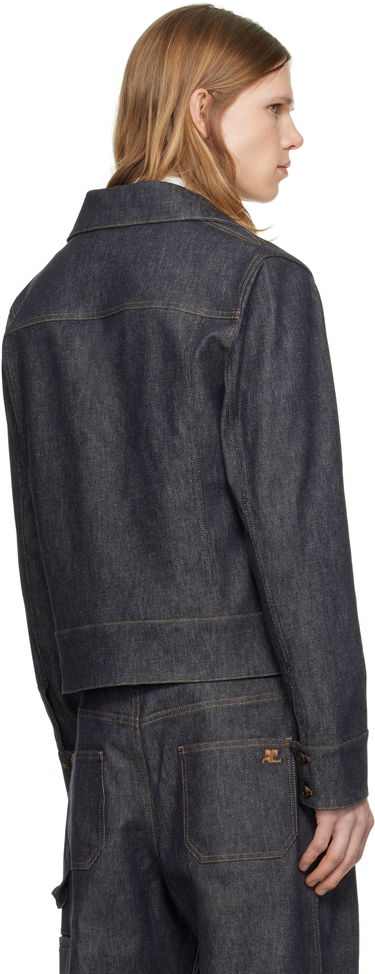 Jakke Courrèges Courrèges Utility Trucker Denim Jacket Blå | 125DBL250DE0035, 2