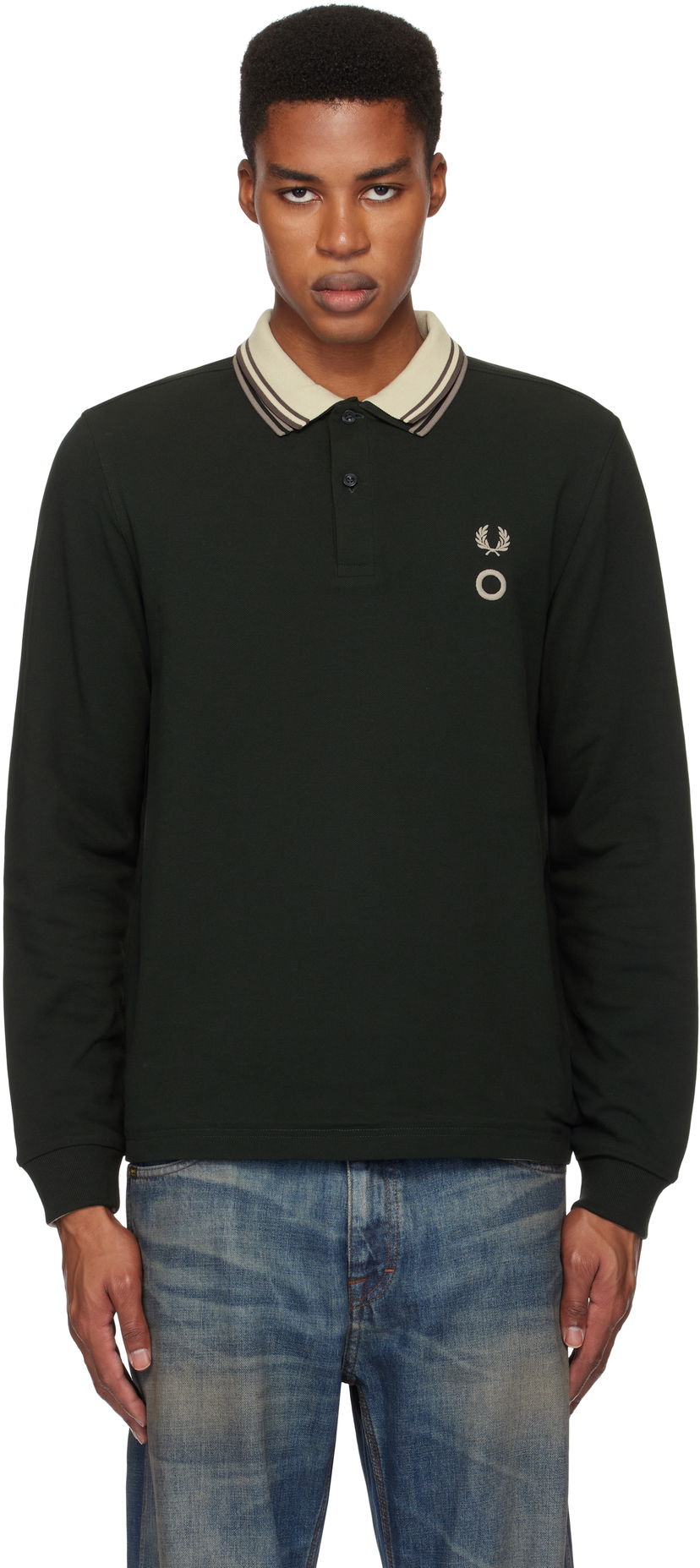 Polo skjorte Craig Green Long Sleeve Reversible Polo Sort | SM8154